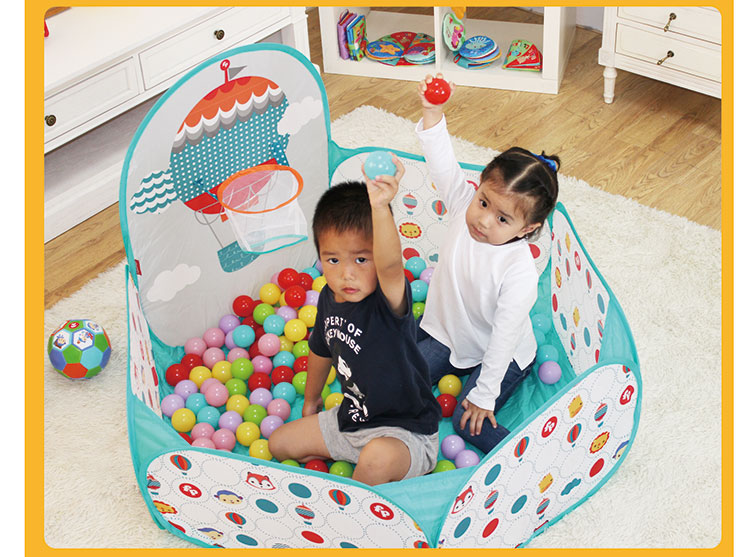 费雪儿童海洋球球池彩色投篮波波球围栏宝宝室内游乐场玩具 F0520